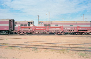 15.5.1981,Marree - part NT74  + NRF1126 rail recovery flat + part NRF907