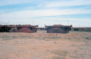 15.5.1981,Marree - NH952 and NH925 hopper wagons from North Australia Railway