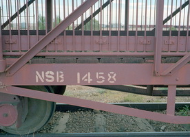 15.5.1981,Marree - NSB1458 sheep wagon - example of wrong number painted on side - probabily NSB1258