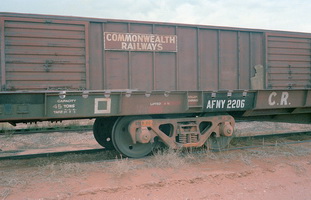 19.4.1980,Stirling North - end of AFNY2206 showing Commonwealth Railways logos