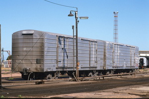 3<sup>rd</sup> February 1986,ABUP1352 + ABUP1393 steel box cars Port Pirie