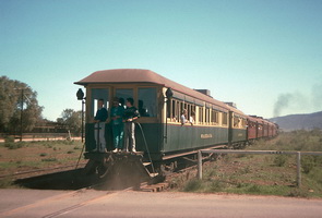 25<sup>th</sup> March 1989,Pichi Richi Railway Quorn <em>Wandana</em> car on rear of train