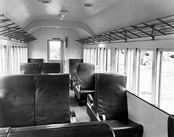 Interior of narrow gauge car remodelled for the Peterborough Division