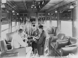 AF class lounge car smoking saloon publicity photograph circa 1917
