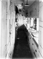 Kitchen area of "D" class dining car, circa 1917