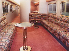 Interior of Holiday Class lounge car, circa 1995