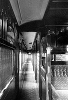 Sleeping Car Onkaparinga from the smoking saloon looking down corridor as built, circa 1911