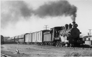 NM37 on Ghan at Port Augusta 13.3.1952