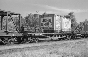 28.8.1976 - Alice Springs  - NRN1615 with "John Dring" containers Nos.22 and 208