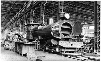 c.1932, loco SAR T181 in erecting shop ,Islington