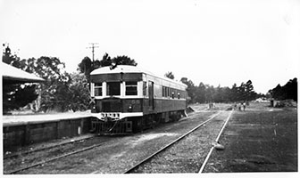 railcar SAR Brill No. 58 in platform,Mount Pleasant