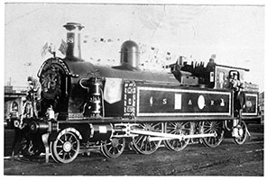 c.1915 - loco SAR F168 decorated for Australia Day Port Adelaide train - Port Adelaide