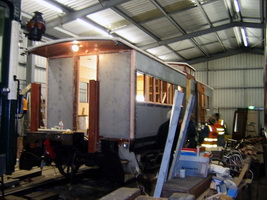 18.6.2005,Brakevan 4420 being rebuilt at Goolwa depot